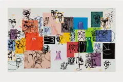Paper Faces (R. p. 189) by George Condo, 2000, Screenprint in colours, on wove paper, with full margins, sold Dec 2024