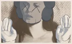 Kaws, Kate Moss, White Gloves, 2001, Screenprint in colours, on Arches paper, with full margins