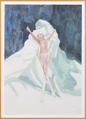 Holy Mountain, from Zermatt (D1-6) by Peter Doig, 2022, Giclée print in colours, on cotton smooth rag paper, the full sheet, offered Dec 2024