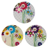 Warhol/Silver; Purple Flowers in a Bouquet; and Flowers for Algernon by Takashi Murakami, 2009; 2010; and 2009, Three offset lithographs in colours, on smooth wove paper, the full sheets, sold Dec 2024