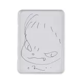 Yoshitomo Nara, Untitled, 1999, Drawing in black marker pen, on upper-half of metal case for Slash with a Knife wristwatch