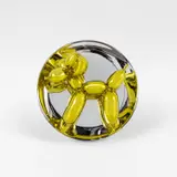 Jeff Koons, Balloon Dog (Yellow), 1995, Porcelain multiple painted in chrome, contained in the original Styrofoam-lined presentation box