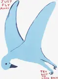 David Shrigley, Just Fly Away, 2023, Screenprint in colours, on Somerset paper, the full sheet