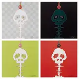 Takashi Murakami, Dokuro silver; Time Bokan – black; LIME GREEN-TIME; and RED-TIME
