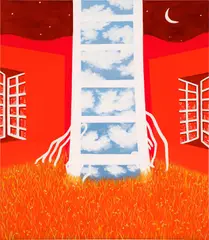Hiejin Yoo, The Only Child's Bunk Bed Fantasy, 2021, oil on canvas