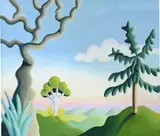 Daisy Dodd-Noble, Oak and Baby Spruce, 2022, oil on linen
