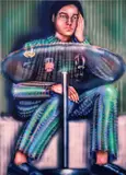 Louisa Gagliardi, Absent–minded, 2020, ink and gel medium on PVC