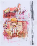 Mr., Red Day, 2016, acrylic, pen and pencil on paper
