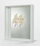 Makoto Taniguchi, Untitled, 2015, acrylic, grease pencil, acrylic board and mirror, in artist's frame
