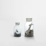 Liu Jianhua, Two Works: (i) Sustainable Trapezoid Scenery - Shoe; (ii) Sustainable Trapezoid Scenery - Hammer, 2003, mixed media