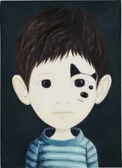 little dog boy by Mayuka Yamamoto, 2015, acrylic on canvas, sold Aug 2024