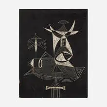 Leonard Edmondson, Prescribed Deviation, 1948, acrylic on card