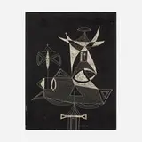 Leonard Edmondson, Prescribed Deviation, 1948, acrylic on card