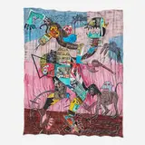 Blessing Ngobeni, I Wish I Was An Artist, 2018, acrylic and paper collage on canvas