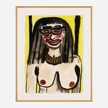 Frederick J. Brown, Dream Girl (Window Series), 1984, acrylic on paper