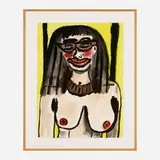 Frederick J. Brown, Dream Girl (Window Series), 1984, acrylic on paper