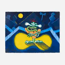 Gary Panter, Untitled, 1984, acrylic on paper