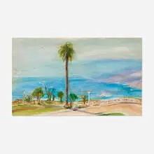 Kai Bob Cheng, Palisades Park, 1980, watercolor on paper