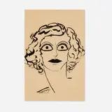 Douglas Fairbanks Jr., Joan Crawford, 1930, watercolor on paper