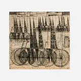 Bicicletas by Joaquim Tenreiro, 1963, ink on paper, sold Oct 2024