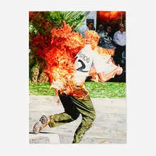 Conrad Ruiz, Man on Fire XVI, 2021, watercolor on paper
