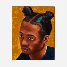 Raelis Vasquez, Portrait of Seth, 2020, oil and acrylic on canvas