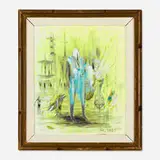 Martín Nuñez, The Dimension of the Yellow Atmosphere, 2020, mixed media on board in artist's frame