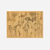 Mario Carreño Morales, Jungle Women, 1966-70, graphite on tracing paper