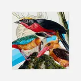 Juan Travieso, Endangered Bird #150, 2015, ink and acrylic on paper