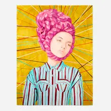 Ángeles Agrela, Olimpia, 2021, acrylic and pencil on Canson