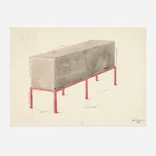 Los Carpinteros, Dos toneladas, 2000, watercolor on paper