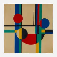 Sandu Darie, Untitled, c. 1955, mixed media on linen