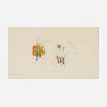 Enrique Castro-Cid, Camulo solitario, 1963, graphite and colored pencil on paper