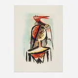 Wifredo Lam, Sans titre I, 1981, lithograph in colors