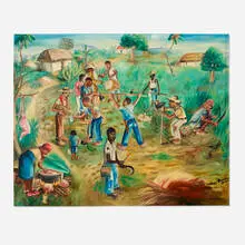 Wilson Bigaud, Untitled, oil on board