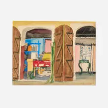Emilio Sánchez Font, Untitled, watercolor on paper