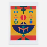 Rubem Valentim, Composição 12, c. 1962, screenprint in colors