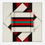Omar Rayo, Tender Trap, 1965, oil on shaped canvas