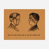 Rubén Torres Llorca, No hay peor ciego que el que no quiere ver, 1989, ink on cork panel