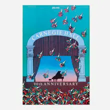 Milton Glaser, Carnegie Hall 90th Anniversary poster, 1981, offset lithograph in colors laid to cardstock