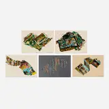 Malcolm Morley, Five works from the Arles/Miami portfolio, 1973, lithograph in colors on Arches