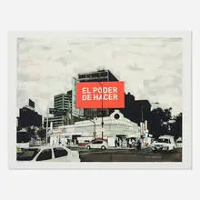 Evan Hecox, Where Bones Lie Beneath the Ground (El Poder De Hacer), 2008, 7-color screenprint on cotton rag