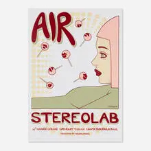 Tara McPherson, Air / Stereolab concert poster, 2004, screenprint in colors