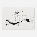 Ralph Steadman, Old Blue Eyes (Hunter S. Thompson), 2006, 2-color screenprint on Rising Stonehenge cotton rag