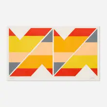 Larry Zox, Scissor Jack, 1978, screenprint in colors on BFK Rives