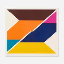 Larry Zox, Untitled, screenprint in colors on BFK Rives