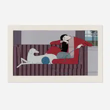 Will Barnet, Interlude, 1982, screenprint in colors on Arches