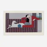 Will Barnet, Interlude, 1982, screenprint in colors on Arches