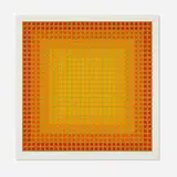 Julian Stanczak, Let It Be Orange, 1981, screenprint in colors