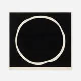 Jiro Yoshihara, Untitled (White on Black), screenprint